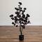 3ft. Pre-Lit Artificial Halloween Black Eucalyptus Tree with 80 Orange & Purple LED Lights